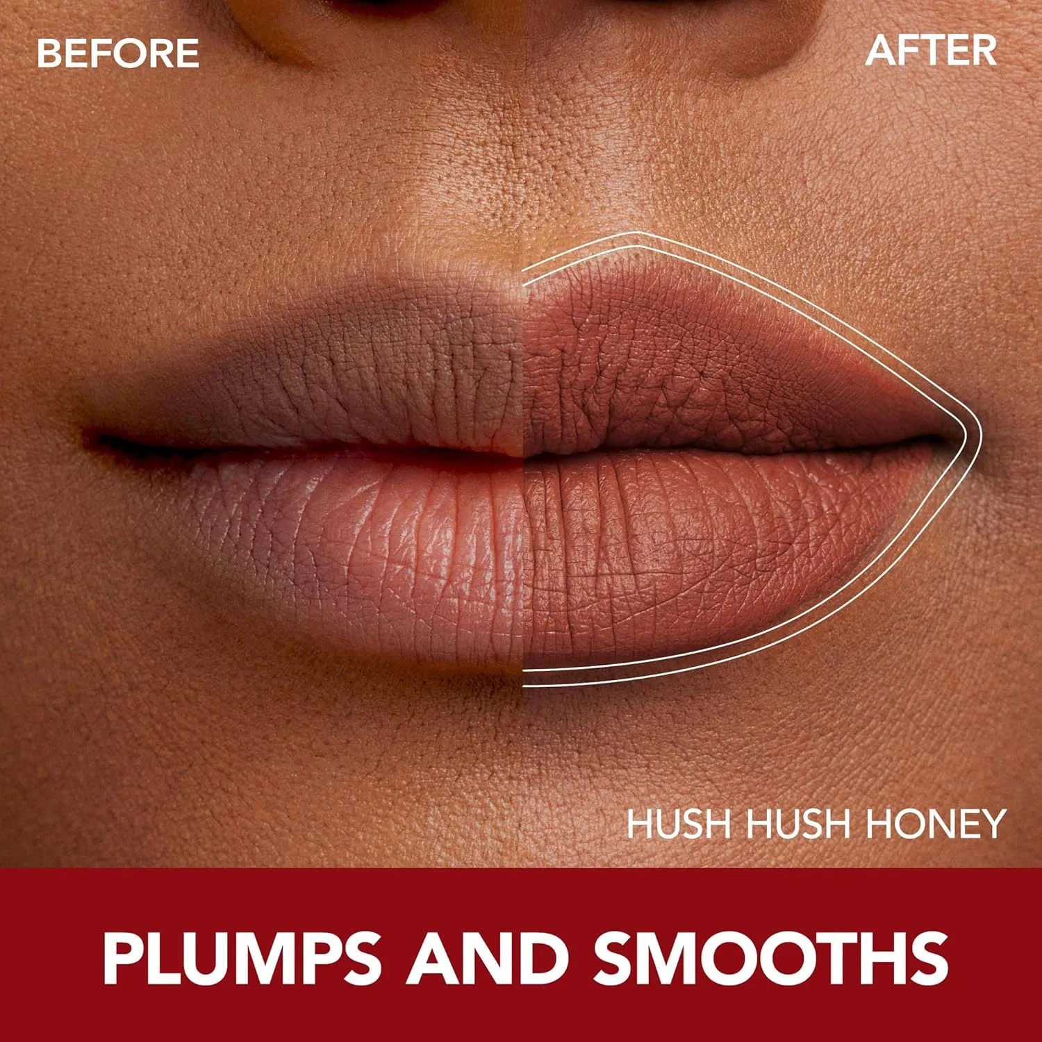 BUXOM Full-On Plumping Liquid Matte Помада, 8-часовое стойкое покрытие, с витамином E, гиалуроновой кислотой и пептидным комплексом, устойчивая к переносу, cruelty-free, 09 Plum Queen (Plum) — фото 4