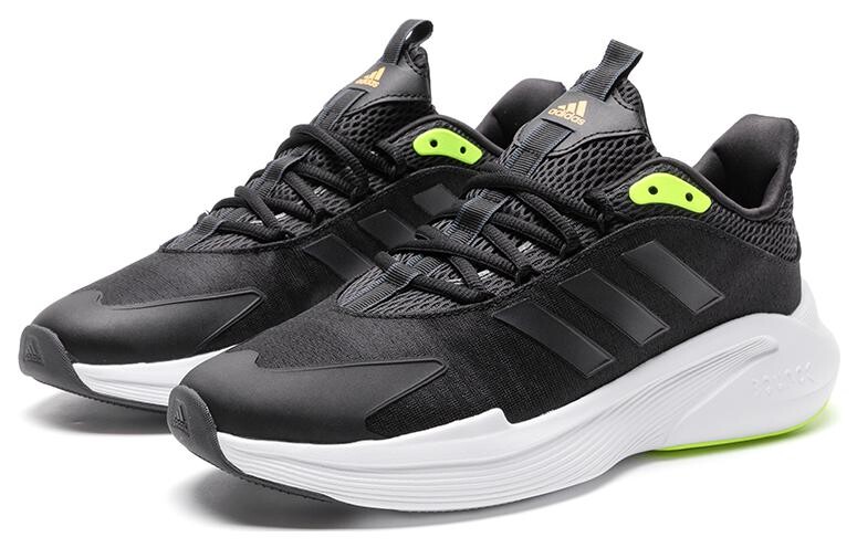 Спортивные кроссовки для бега мужские среднего размера черного цвета Adidas — фото 3