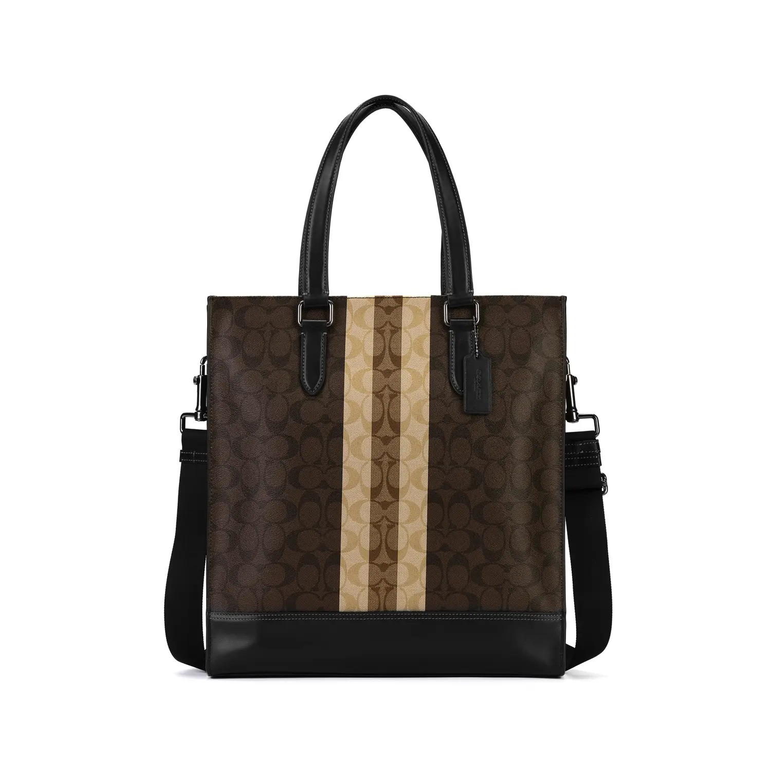 

COACH Искусственная кожа мужская сумка тоут шоппер кроссбоди коричневый монорамка