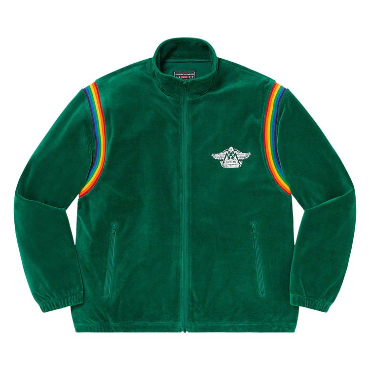 

Куртка Supreme x Hysteric Glamour Velour Track Jacket 'Green', зеленый