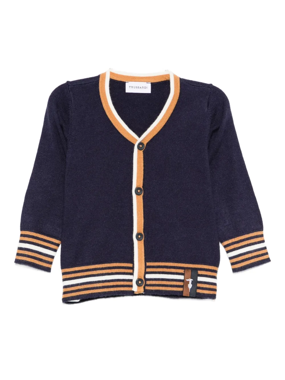 

Кардиган с отделкой в полоску TRUSSARDI JUNIOR, синий
