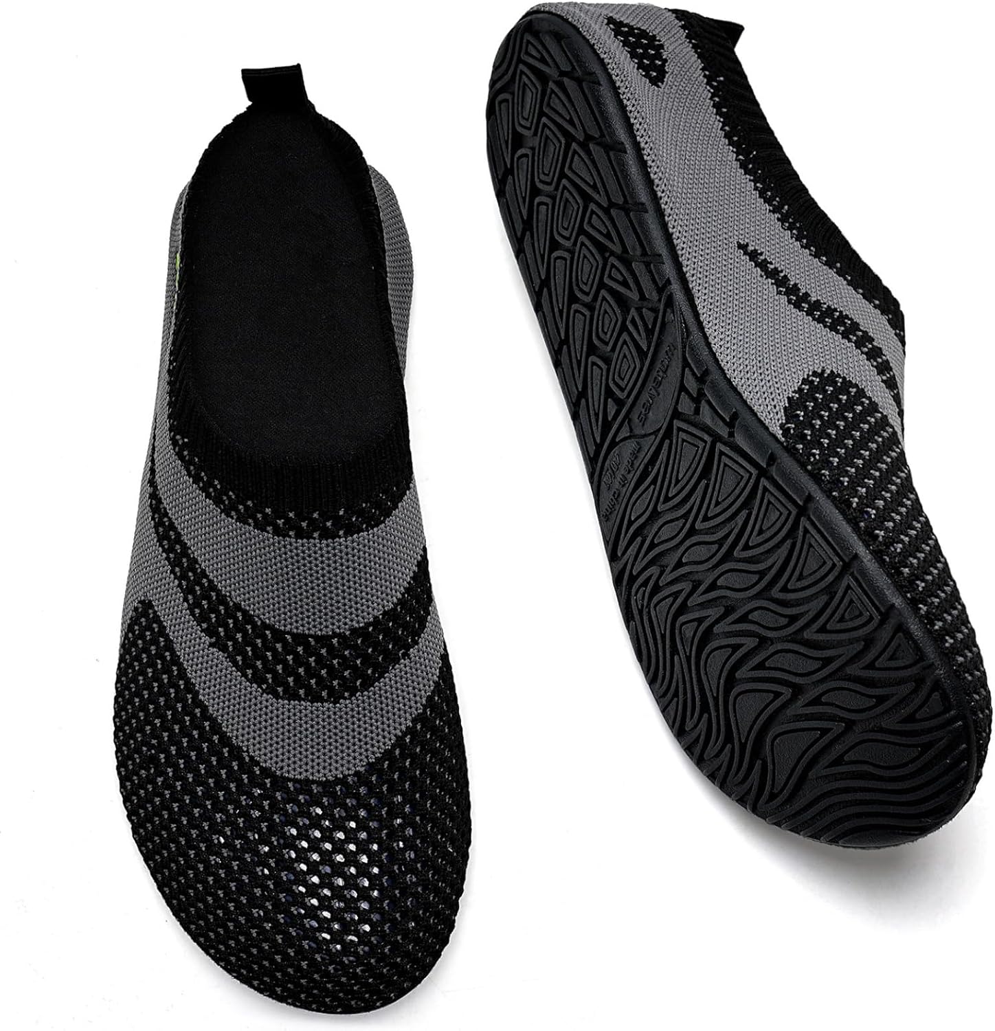 

Водонепроницаемая обувь WateLves для женщин и мужчин, дорожные тапочки, носки, домашние тапочки, быстросохнущие аква-носки для пляжа, черный/серый