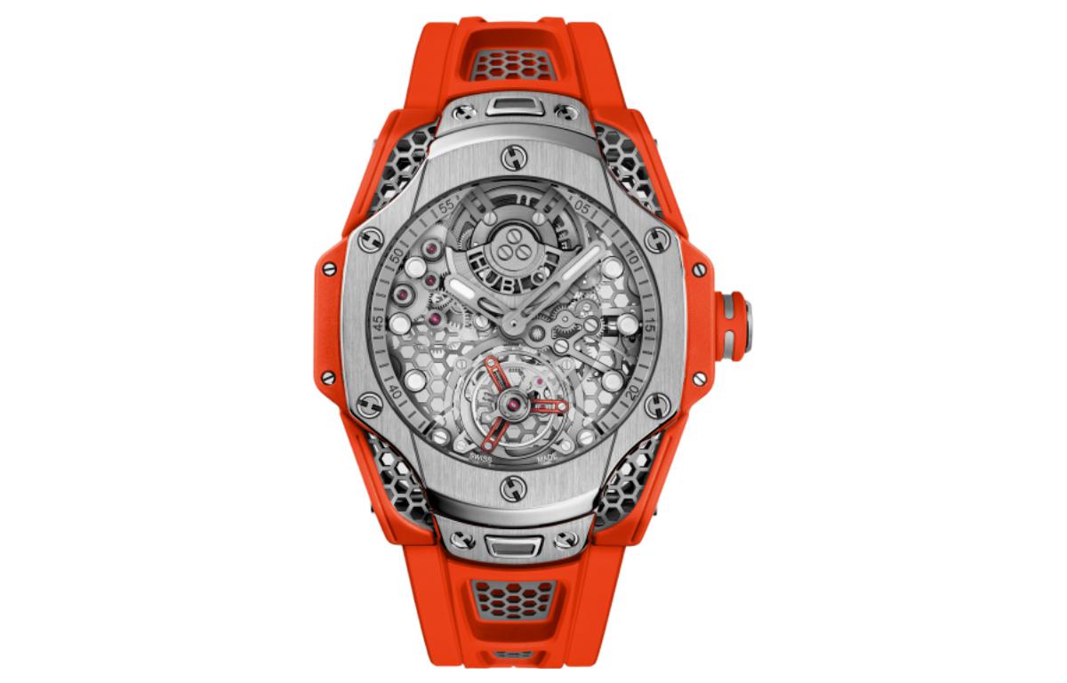 

Мужские автоматические механические часы BIG BANG, диаметр 44 мм, скелетонизированный циферблат, титановый корпус, резиновый ремешок Hublot, оранжевый strap, Прозрачный, Мужские автоматические механические часы BIG BANG, диаметр 44 мм, скелетонизированный