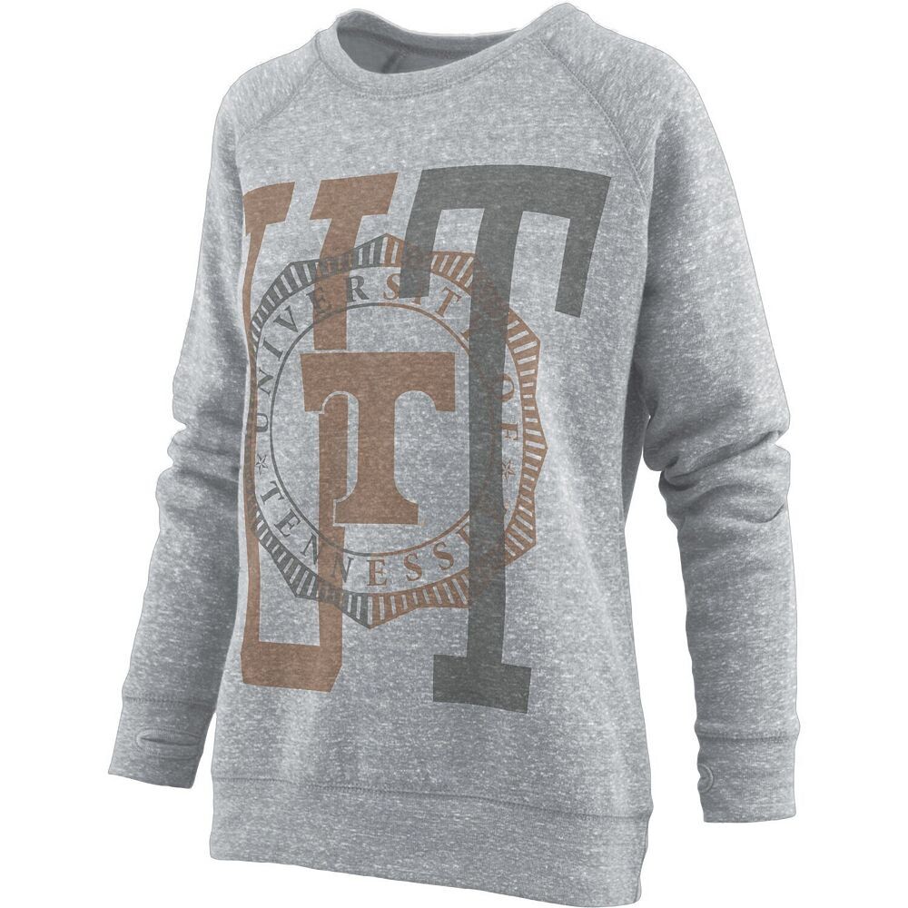 

Женский пуловер с капюшоном Pressbox Heather Grey Tennessee Volunteers Knobi реглан, цвет Ten Grey