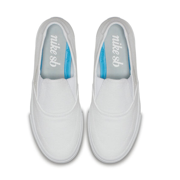 Кроссовки portmore 2 solarsoft slip on canvas sb Nike, белый — фото 4