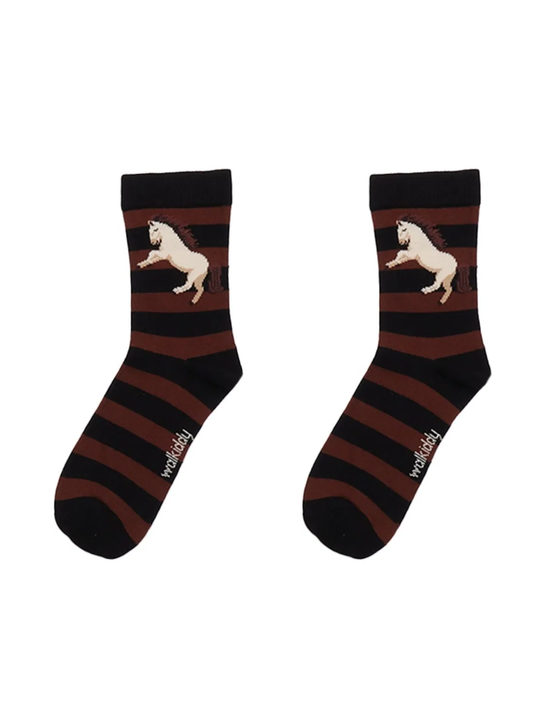 Носки Walkiddy Joyful Horses Socks коричневого цвета — фото 4