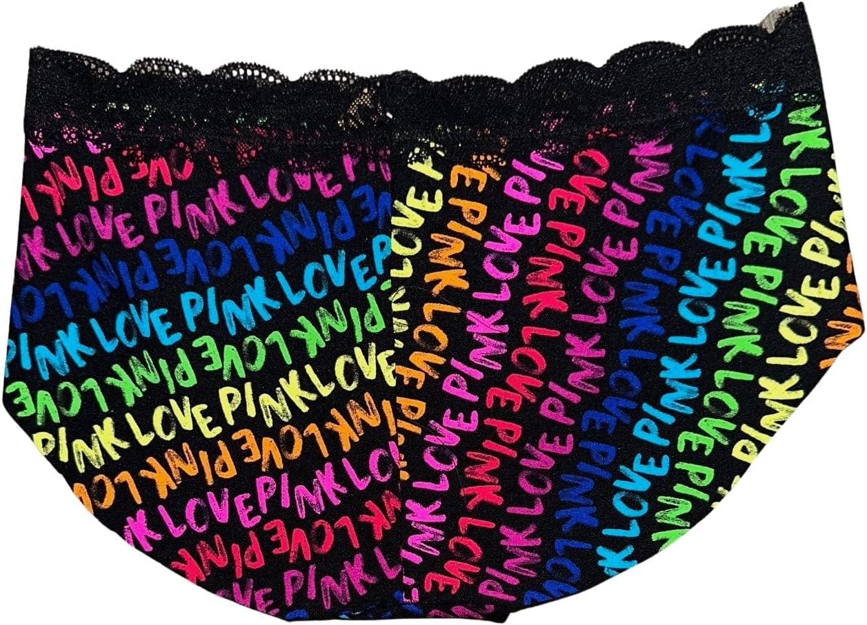 Victoria's Secret Pink No Show Hipster трусики, мультиколор, новые, Multicolor/Black — фото 2