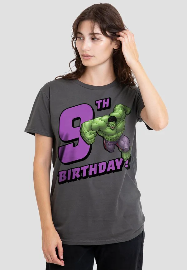 

Футболка с принтом "невероятный халк" на день рождения Marvel, Anthracite, Черный, Футболка с принтом "невероятный халк" на день рождения Marvel, Anthracite