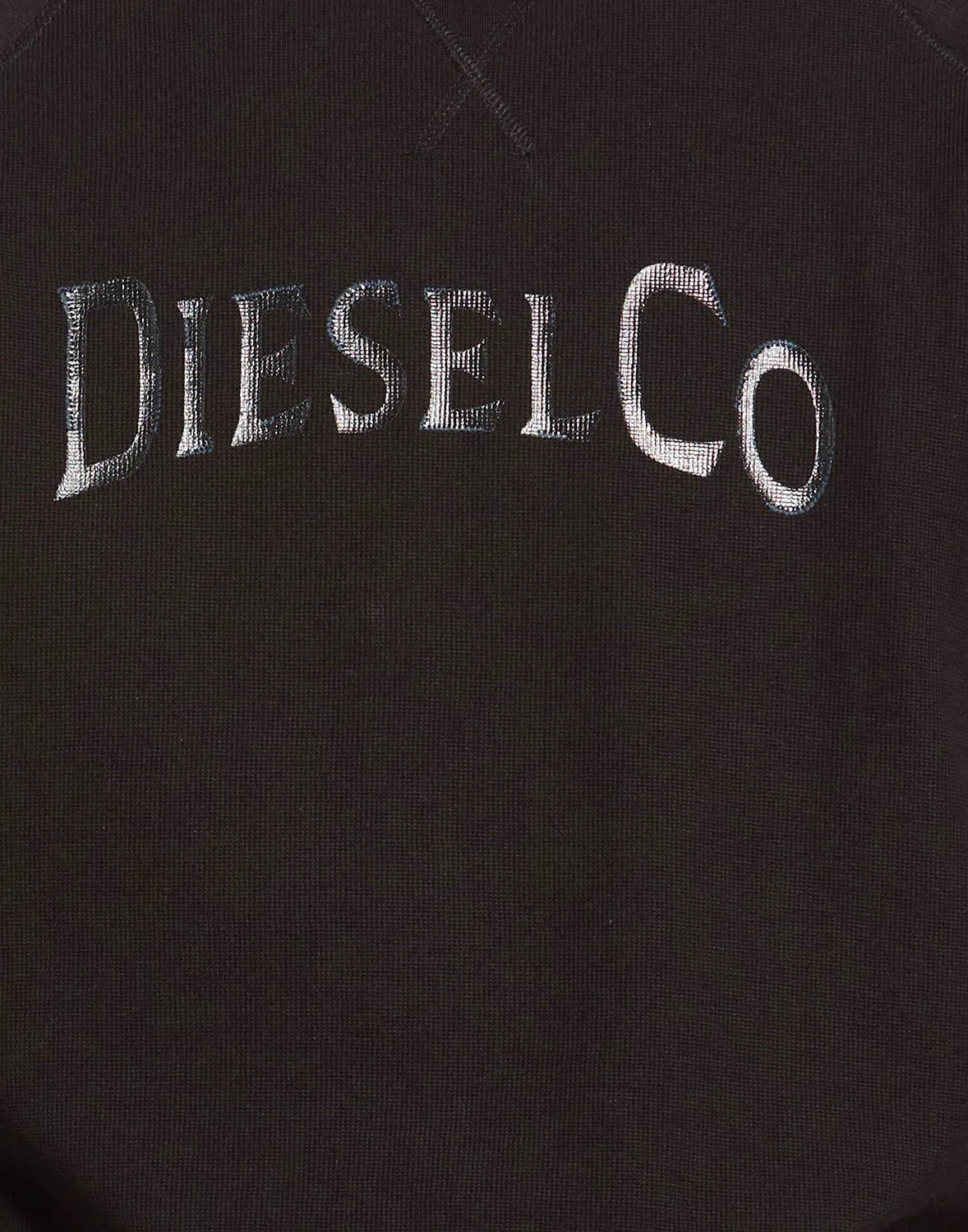 Свитшот хлопковый DIESEL черный — фото 4