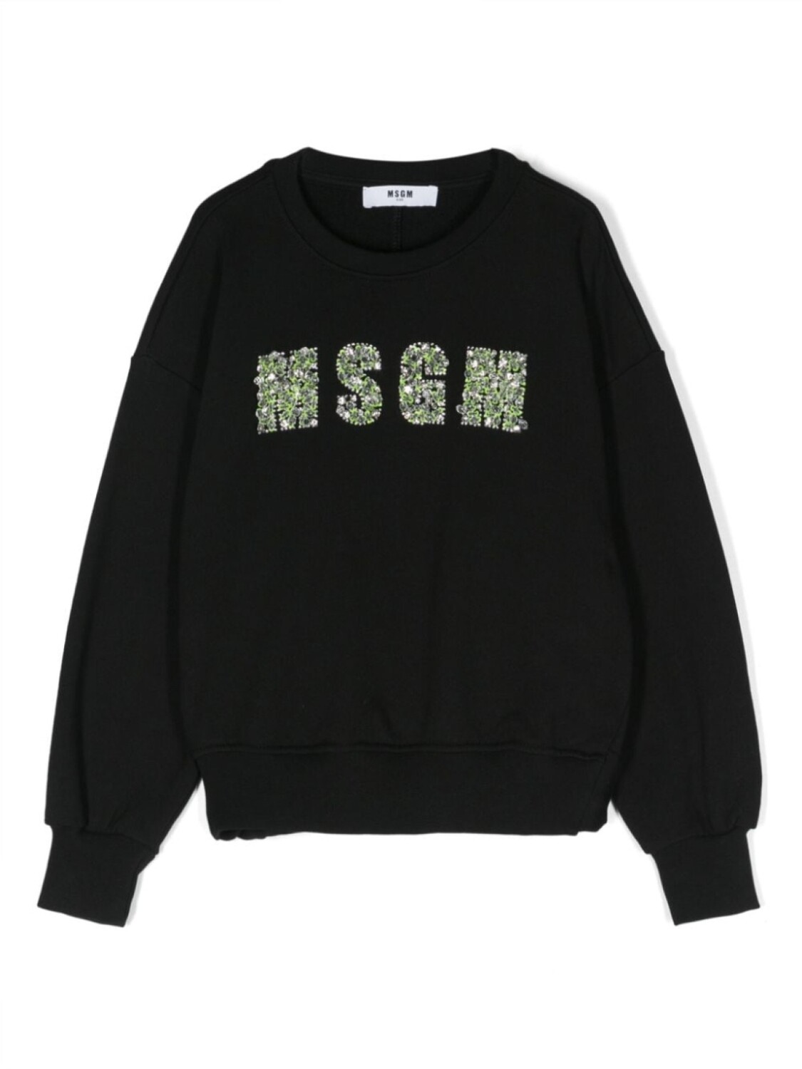 

MSGM Kids толстовка со стразами, черный