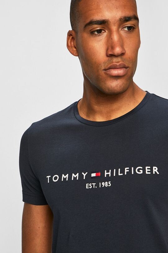 

Хлопковая футболка Tommy Hilfiger, темно-синий