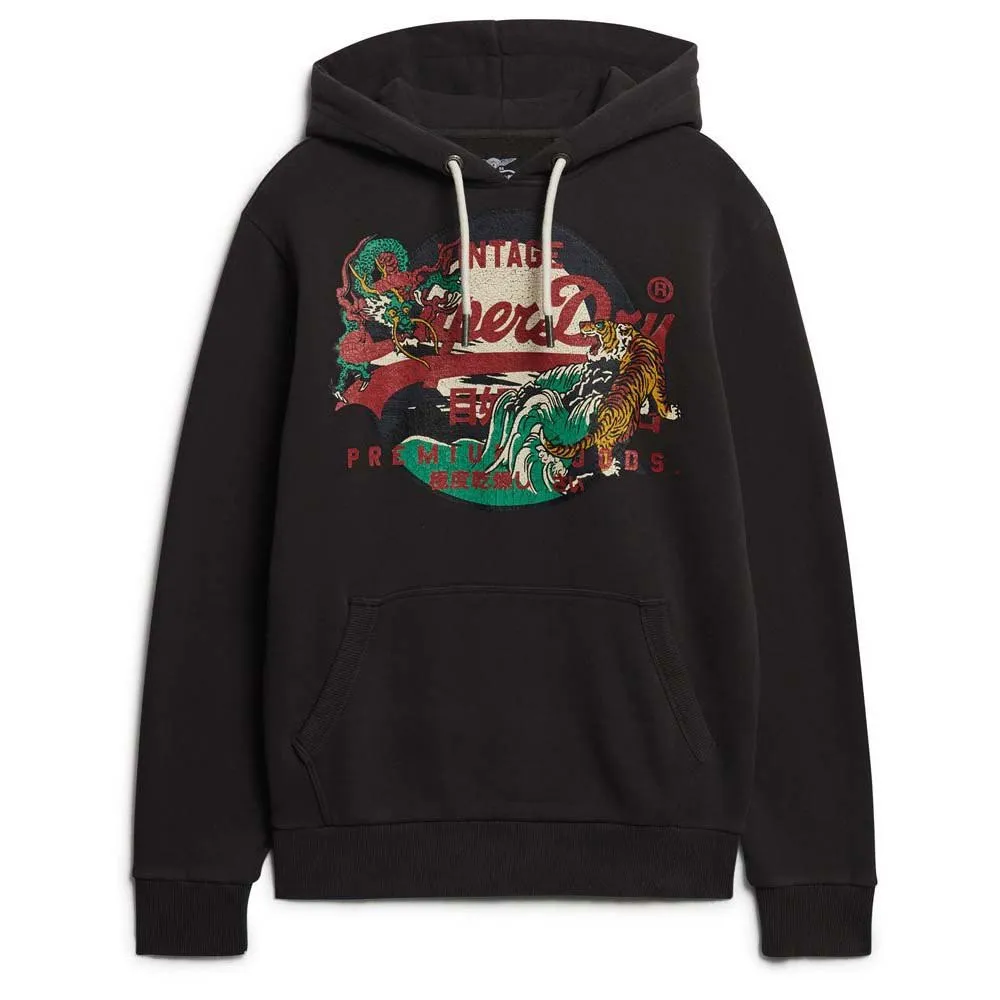 

Худи Superdry Tokyo Vl Graphic, черный