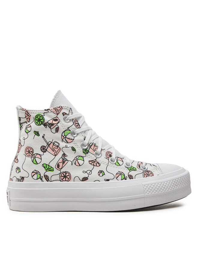 Тканевые кроссовки Chuck Taylor All Star Lift Platform Pink Lemonade Converse, белый