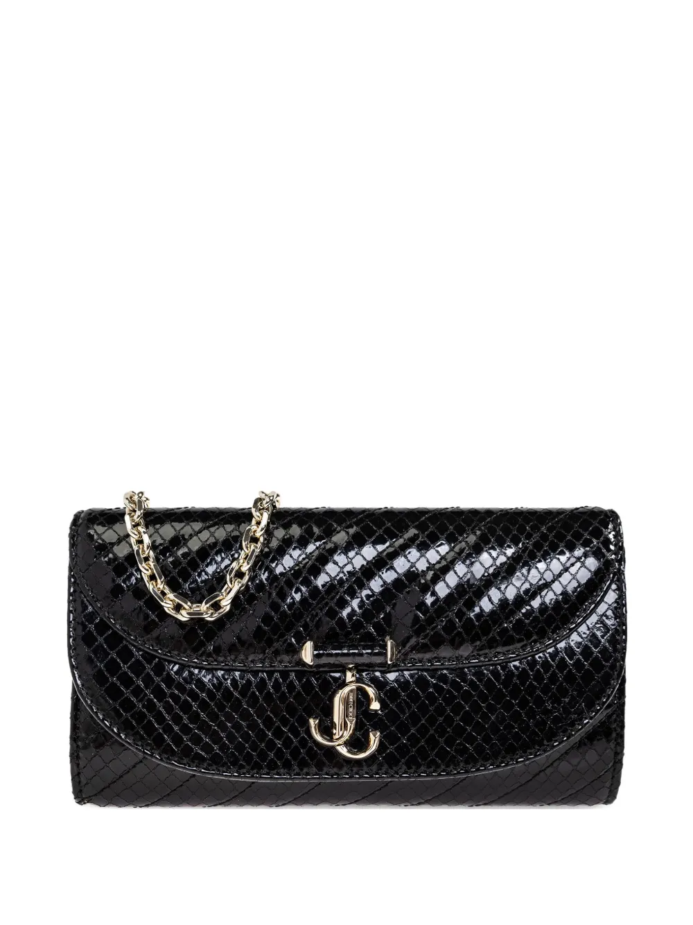 

Кошелек с кривой цепью JIMMY CHOO, черный