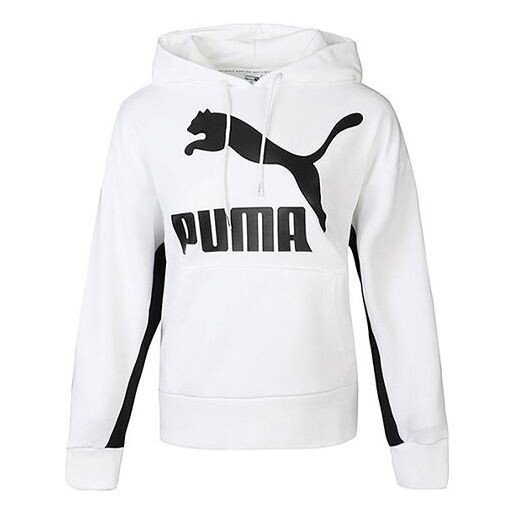 

Толстовка classics logo hoodie 'white black' Puma, белый