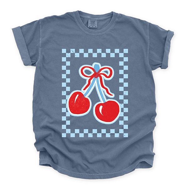 

Футболка в клетку с патриотичной вишней Simply Sage Market