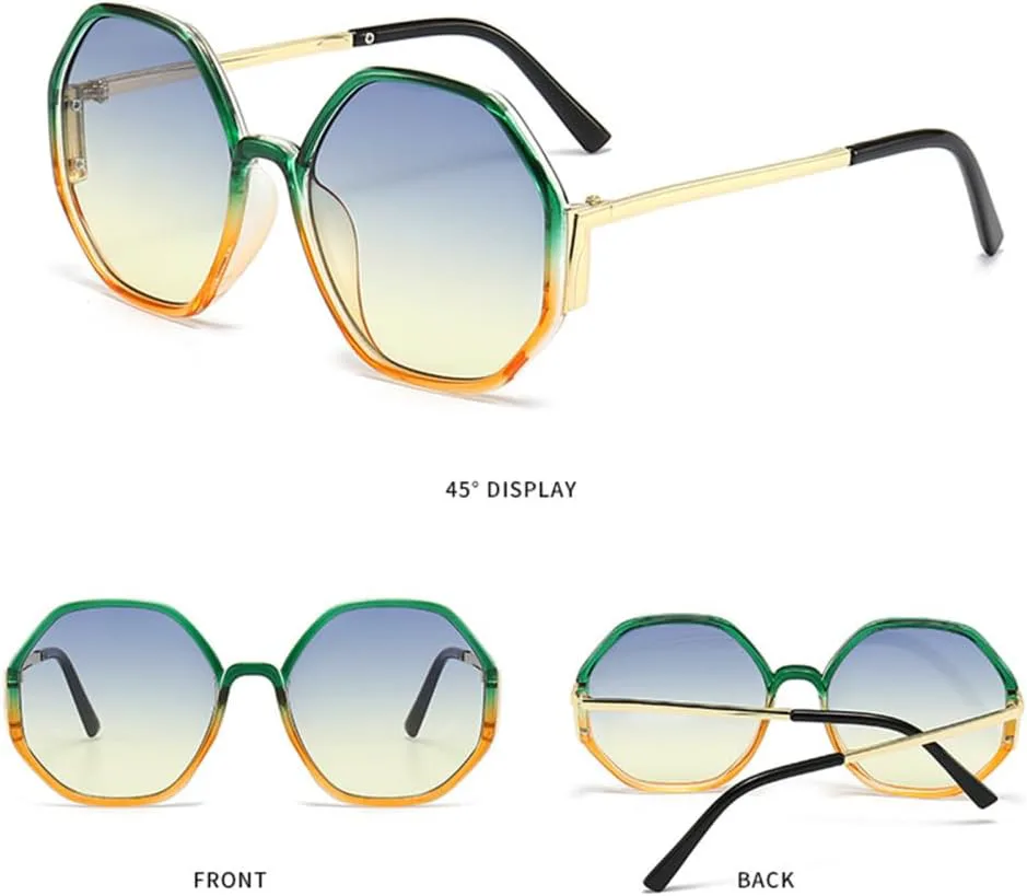 

Солнцезащитные очки Hexagon для женщин, солнцезащитные очки неправильной формы для мужчин, очки для вождения и рыбалки, защита от ультрафиолета UV400 HDUBFY, Pink