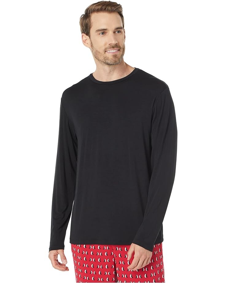 

Пижамный комплект Kickee Pants Long Sleeve Pajama Set, цвет Crimson Penguins