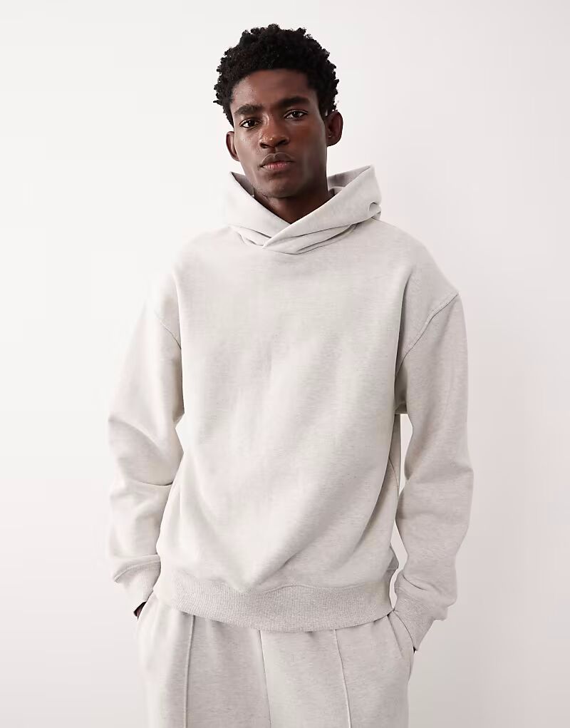 

Суперплотная толстовка с капюшоном AC-T-2572, меланжевого цвета, фирменная посадка Asos Collective