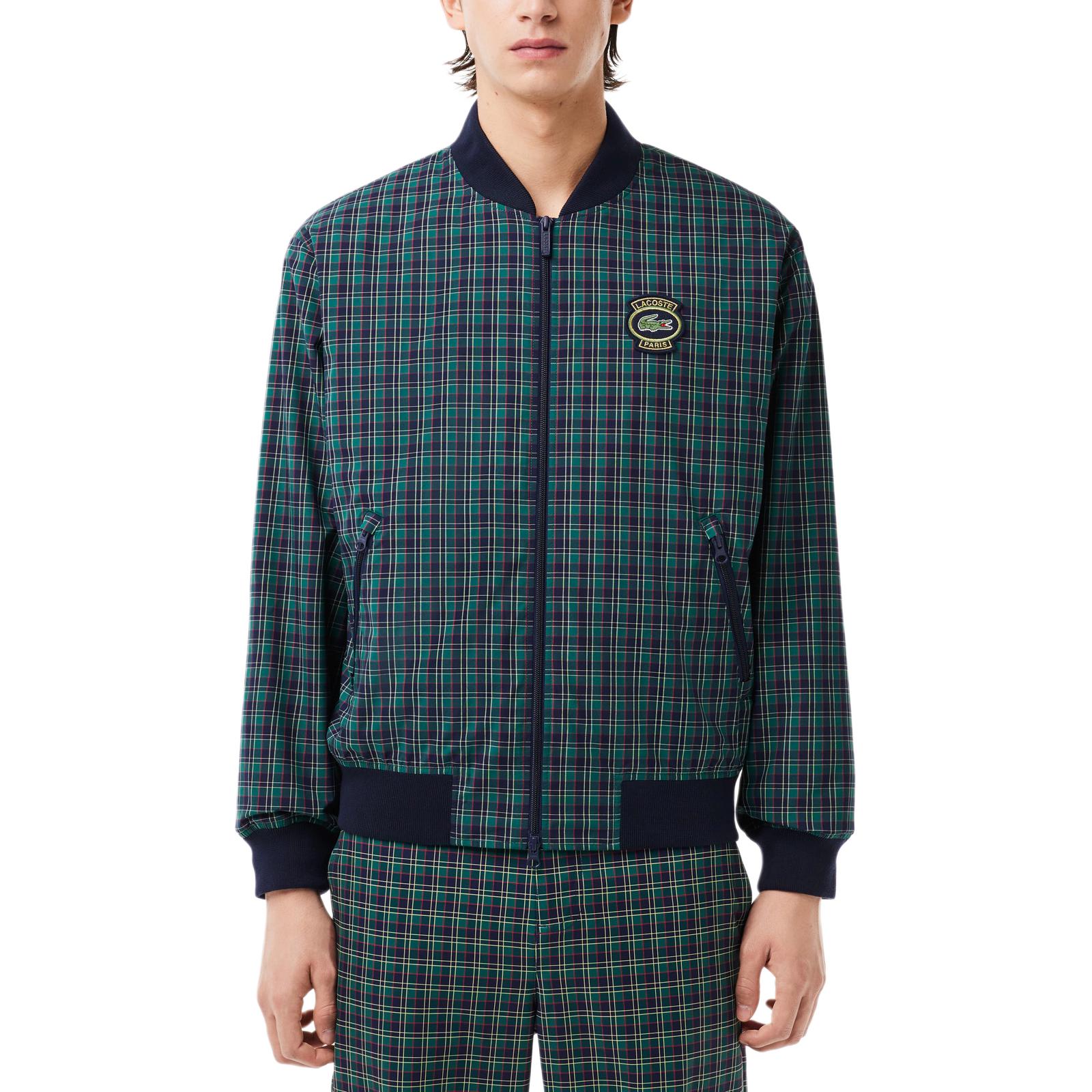 LACOSTE Куртка мужская морская синяя с белым, Marine Blue/White — фото 3