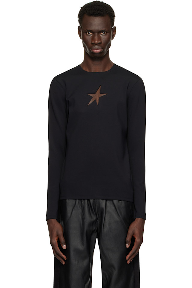

Звездная футболка Mugler, черный