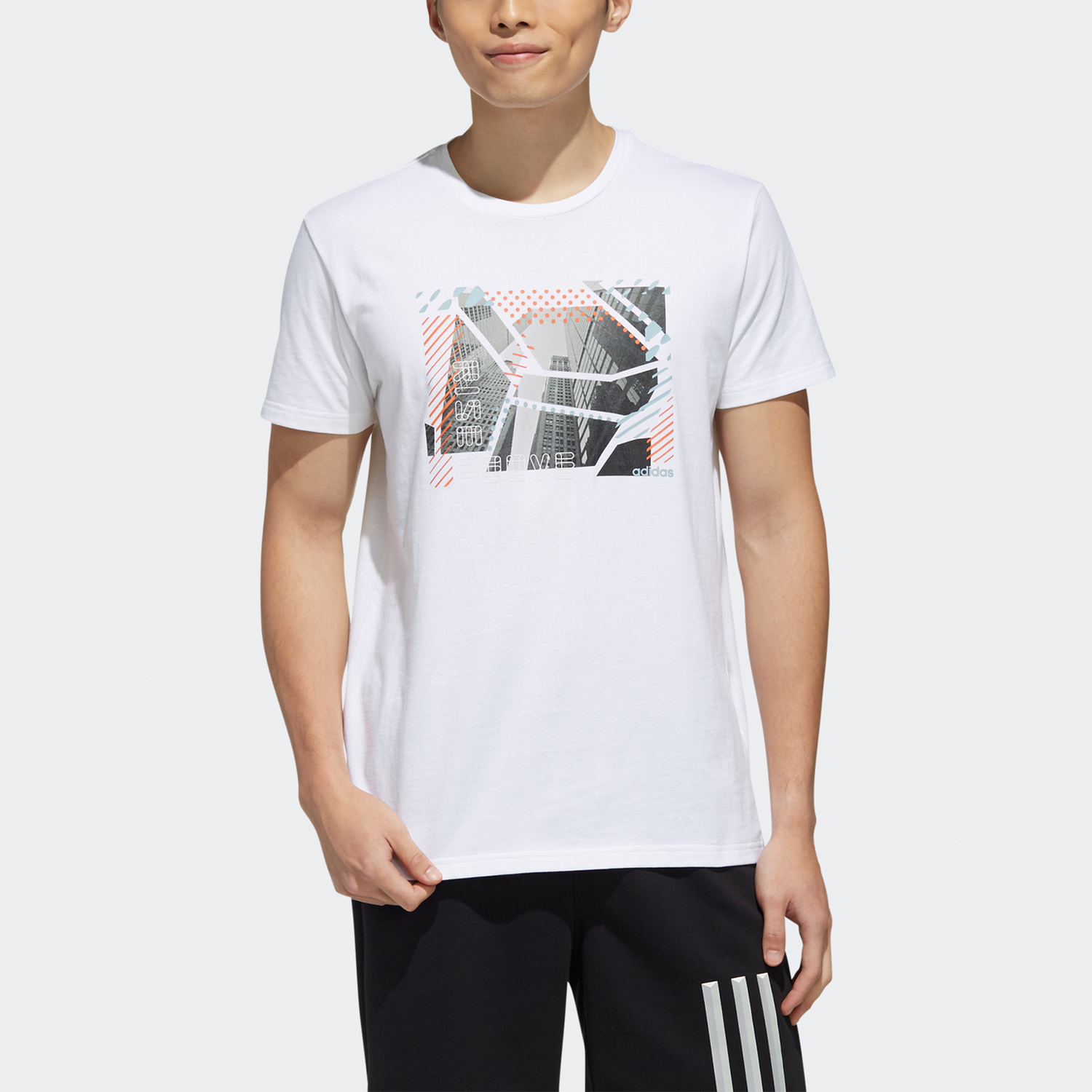 Adidas Neo Футболка мужская белая — фото 4
