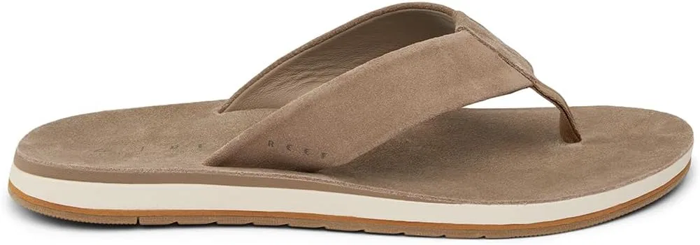 Мужские сандалии Reef Ojai Classic из высококачественной кожи с мягкой подкладкой, Brown Suede — фото 3