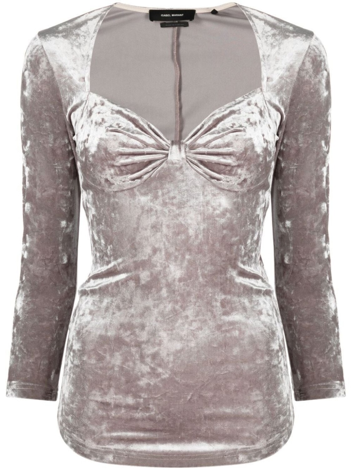 

ISABEL MARANT бархатный топ Gubaia, серый