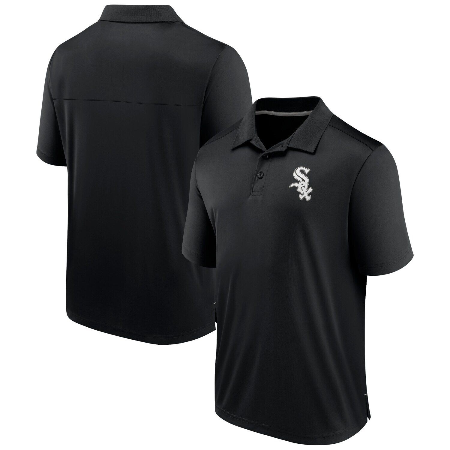 

Мужская фирменная черная футболка-поло Chicago White Sox Fanatics, Черный, Мужская фирменная черная футболка-поло Chicago White Sox Fanatics