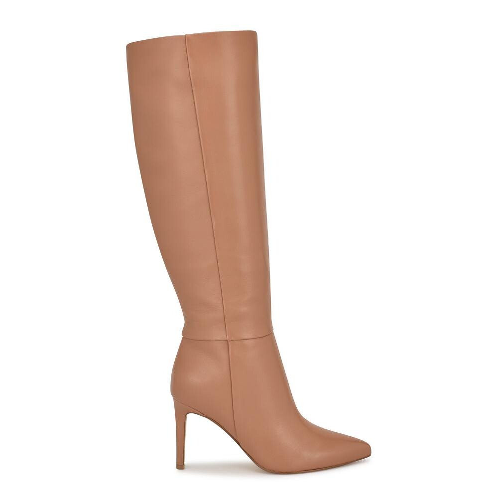 Женские кожаные сапоги до колена Nine West Richy, цвет Light Natural Leather — фото 2
