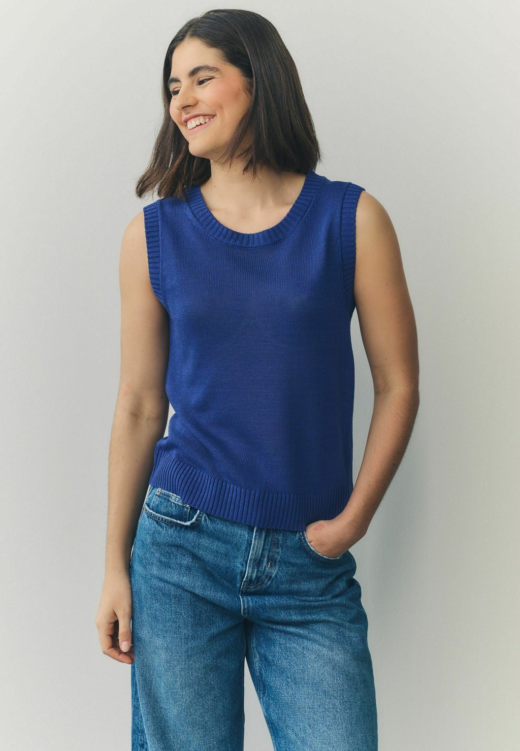 

Топ REGULAR FIT CREW NECK Next, синий