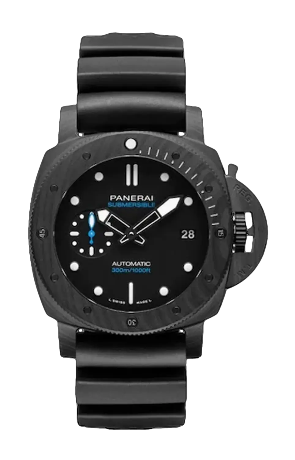 

Часы submersible carbotech 42 мм doppio cinturino Panerai