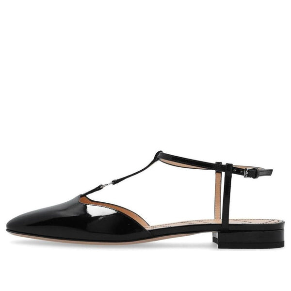 Тапочки new denim ballerina flats 'black' Gucci, черный