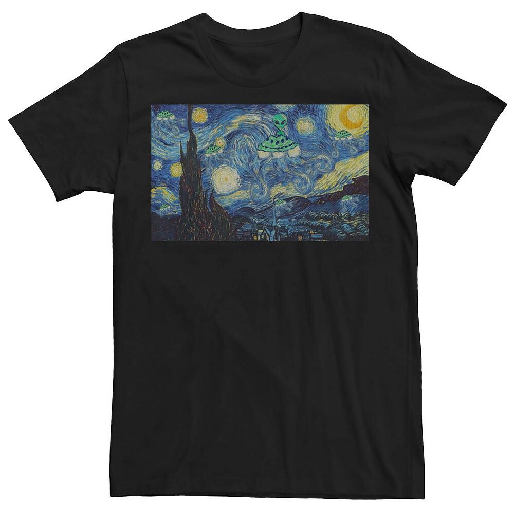 

Мужская футболка Alien UFOs Starry Night Licensed Character, черный