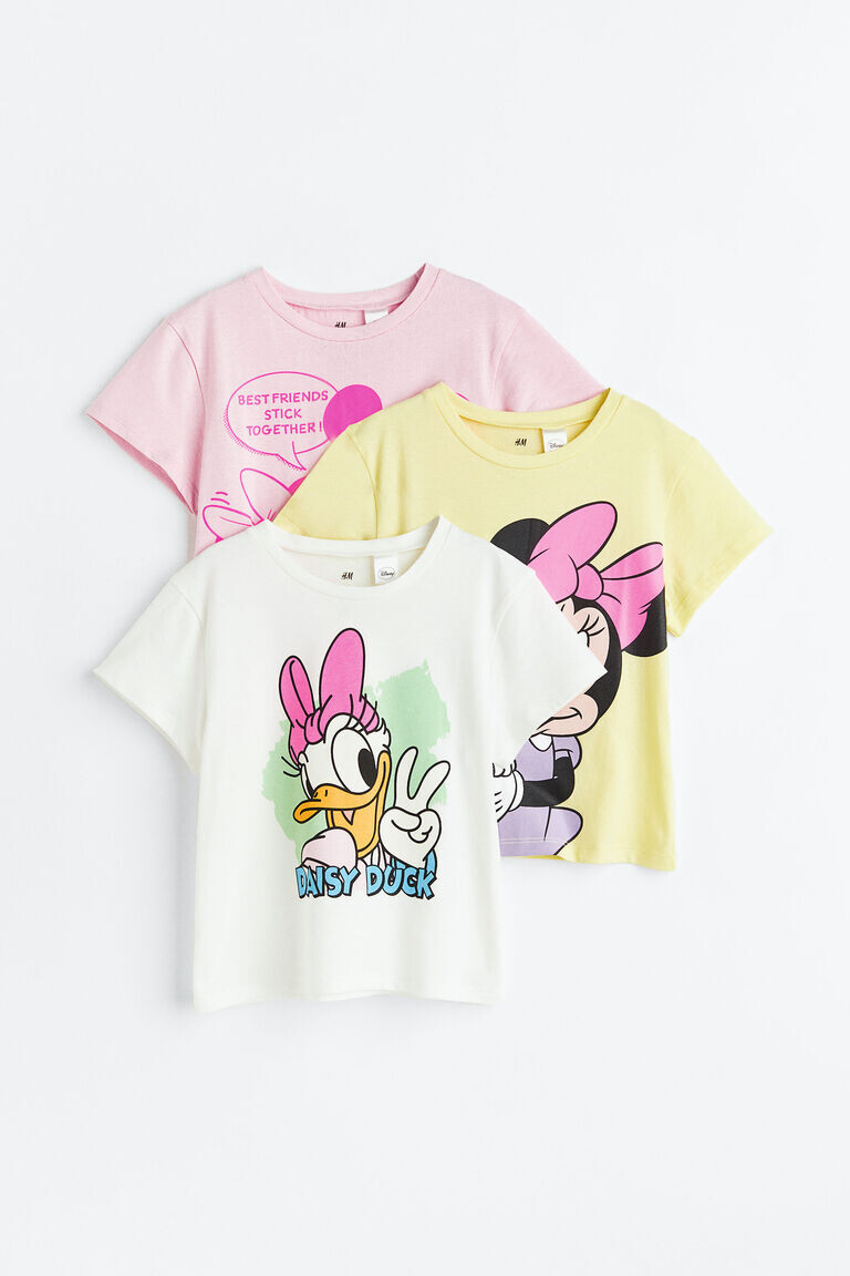 

Комплект из трех топов из джерси с принтом H&M, желтый
