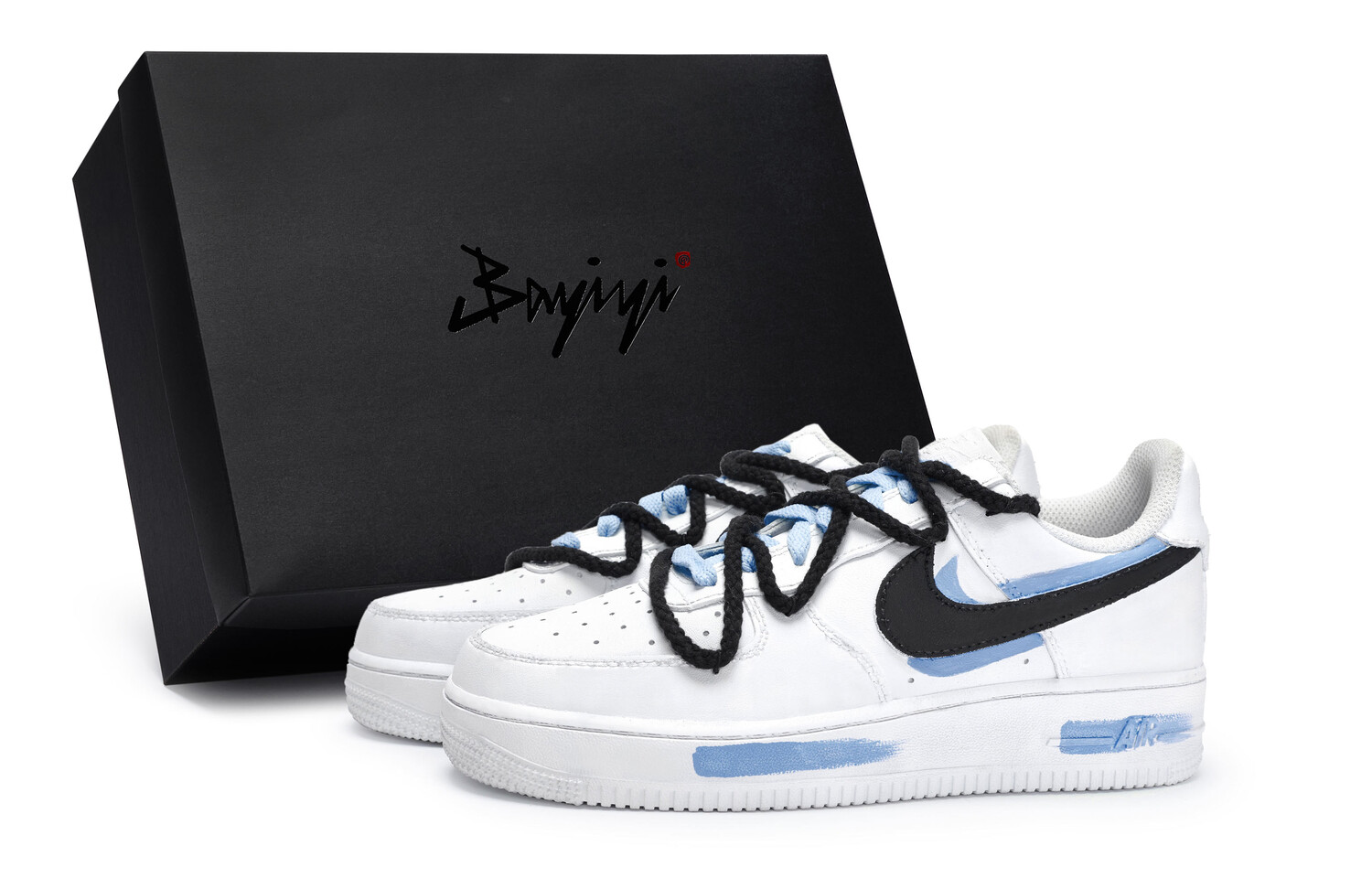 

Кроссовки Air Force 1 для скейтбординга, унисекс, низкие, черный/синий Nike