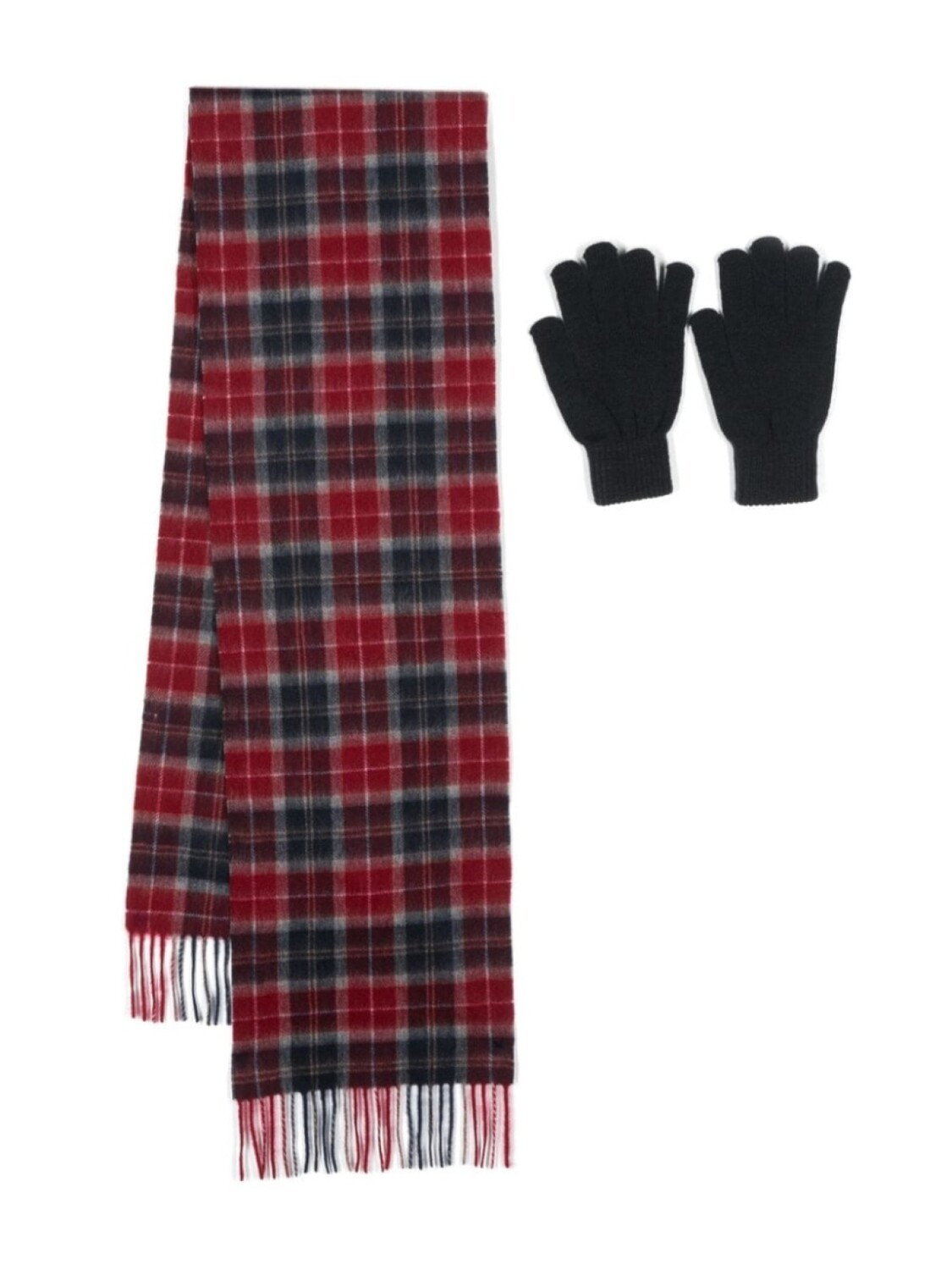 

Barbour шерстяной комплект перчаток и шарфа, красный