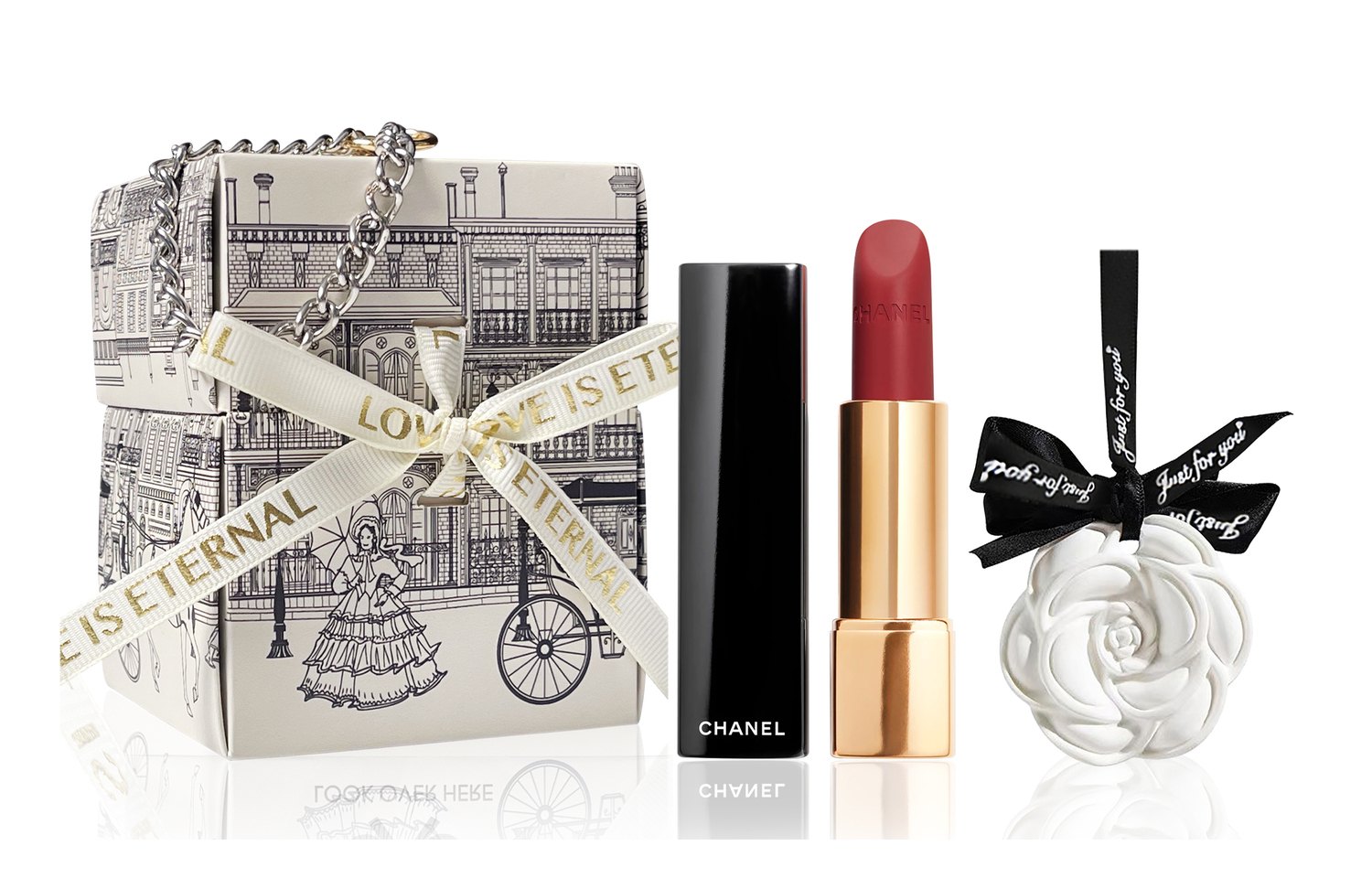 Помады для женщин CHANEL, Chanel 58 красный коричневый+Camellia Aromatherapy+черный Angel Box — фото 2