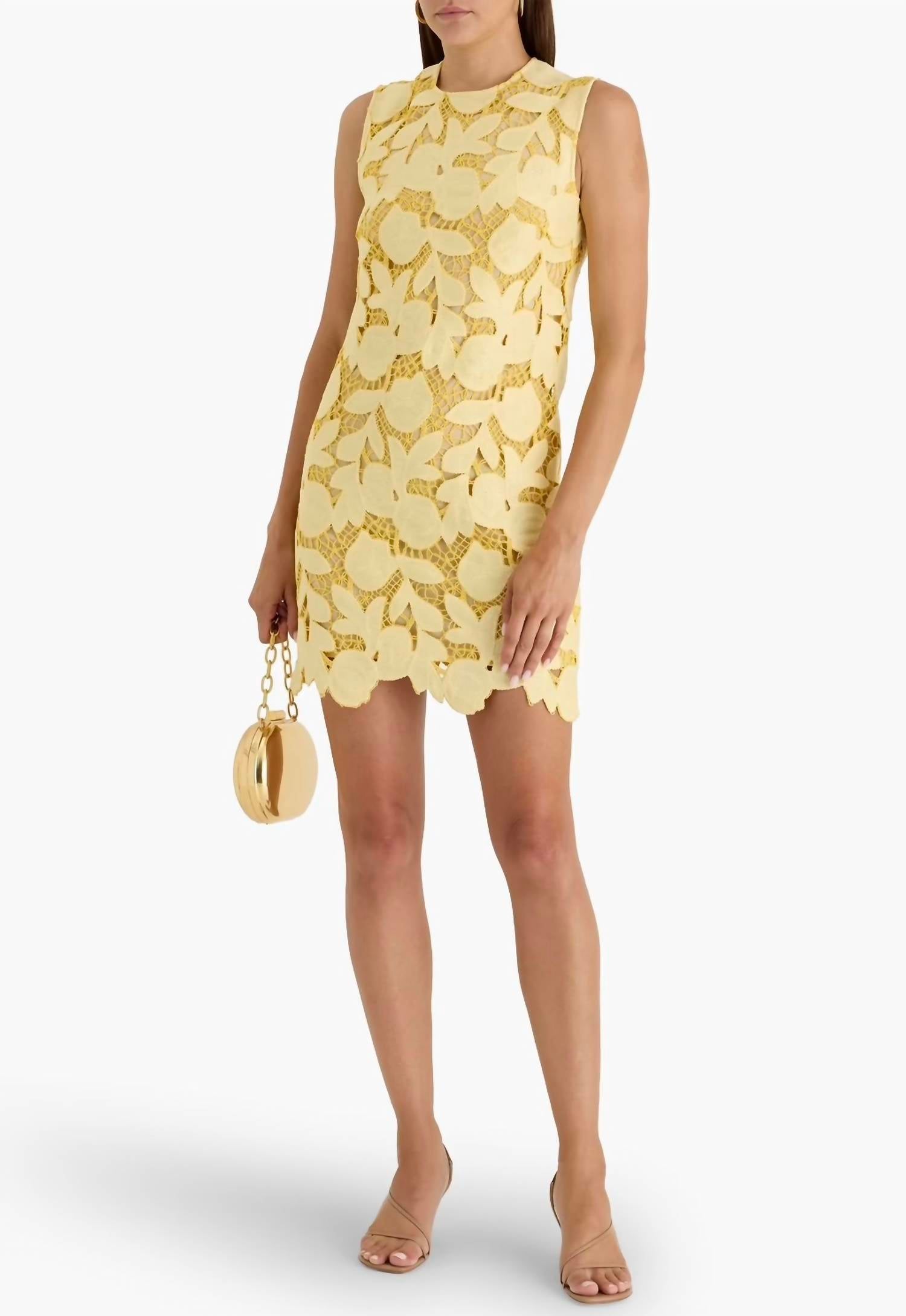 

Мини-платье Микки в кремово-желтом цвете Simkhai, Buttercream Yellow