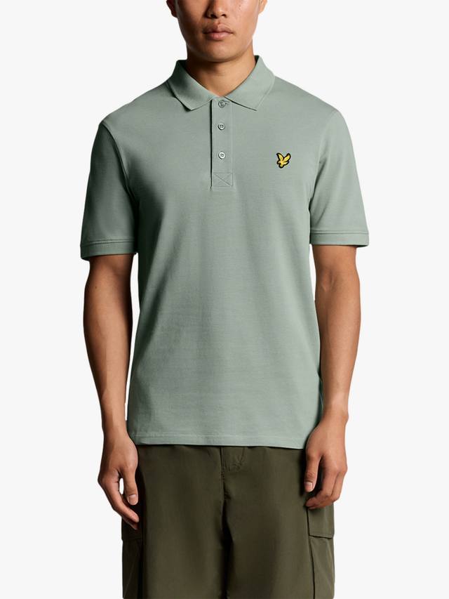 

Хлопковая поло с коротким рукавом классического кроя Lyle & Scott, Cold Mint