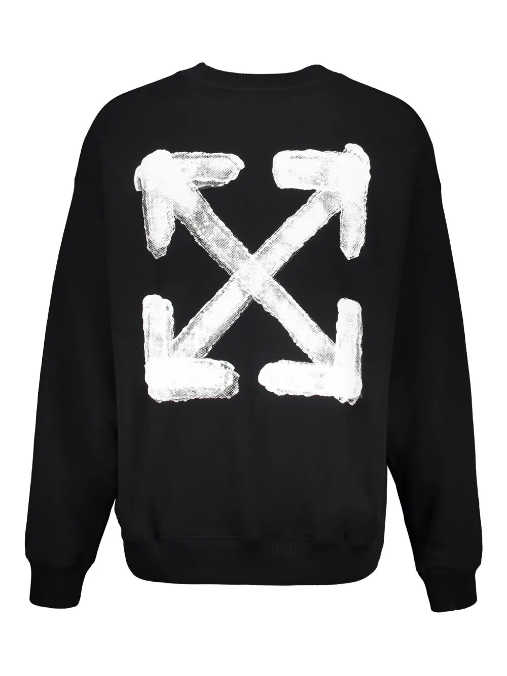 Свитшот с круглым вырезом и логотипом Off-White, черный — фото 2