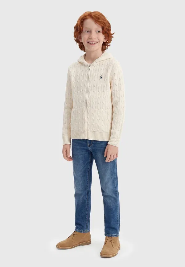 Худи-кардиган на молнии Polo Ralph Lauren, цвет слоновой кости