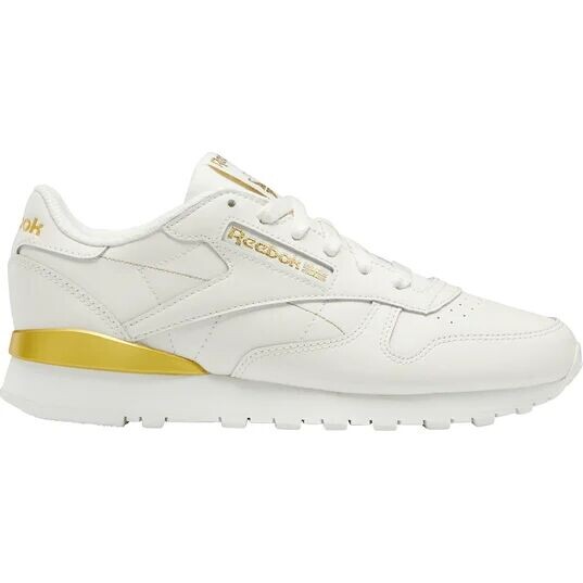 Кроссовки Reebok Classic кожаные женские, цвет Grau/Metallic Gold/Grau
