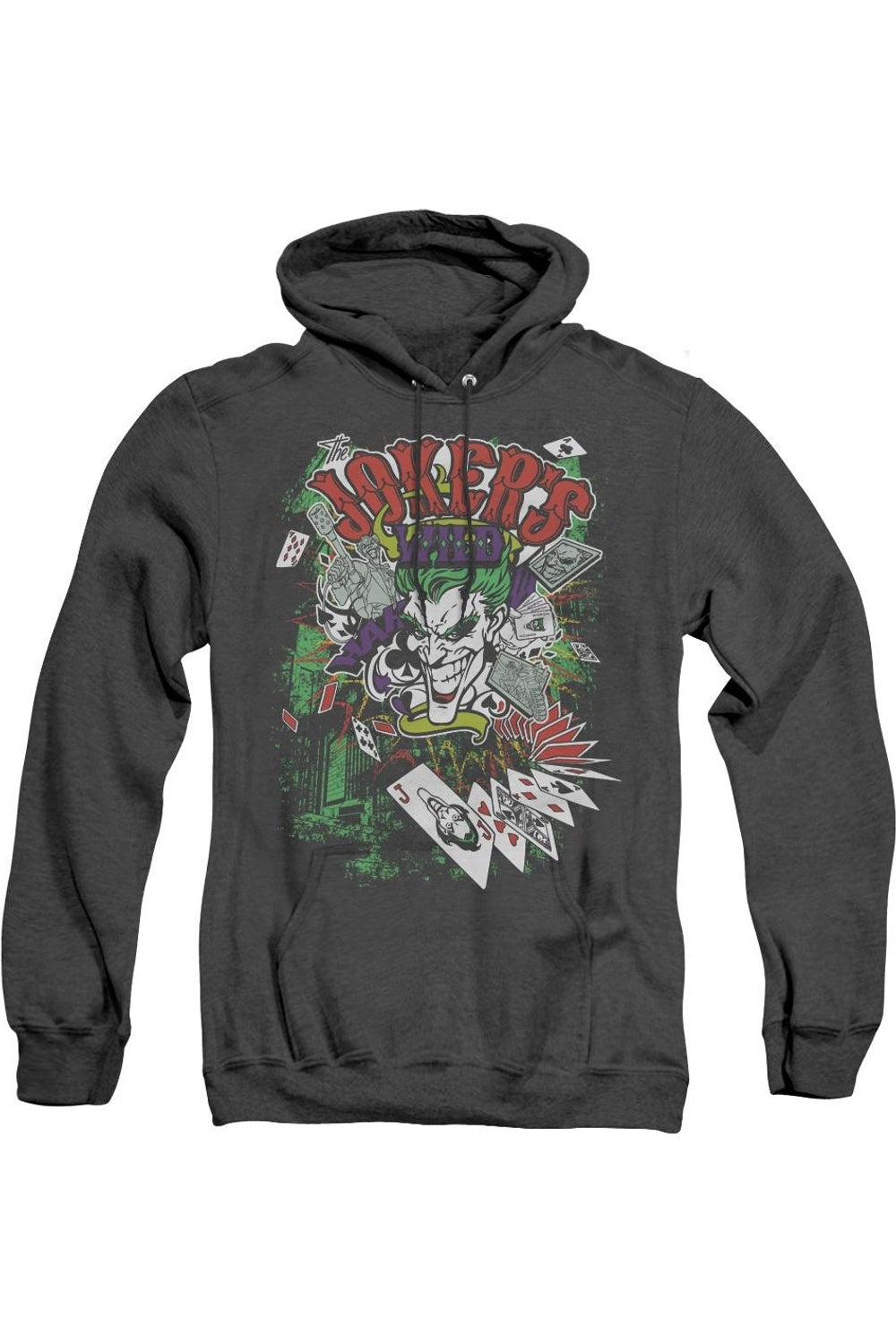 

Толстовка с капюшоном Batman Jokers Wild Adult Heather Gildan, черный
