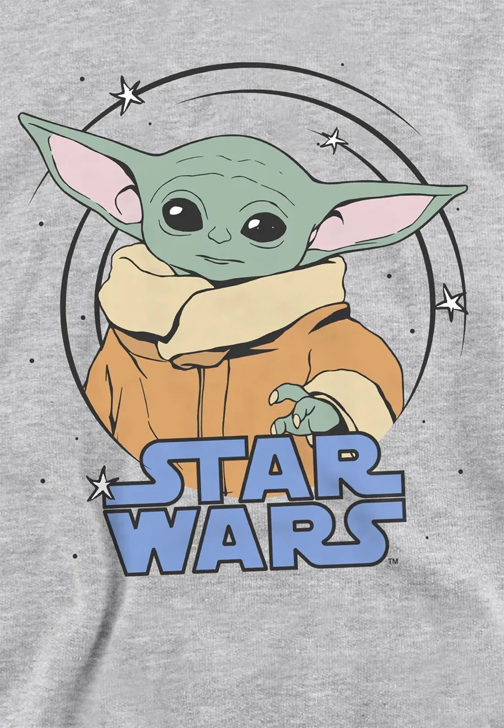 Детская худи Star Wars Grogu Spiral Disney, серый — фото 2