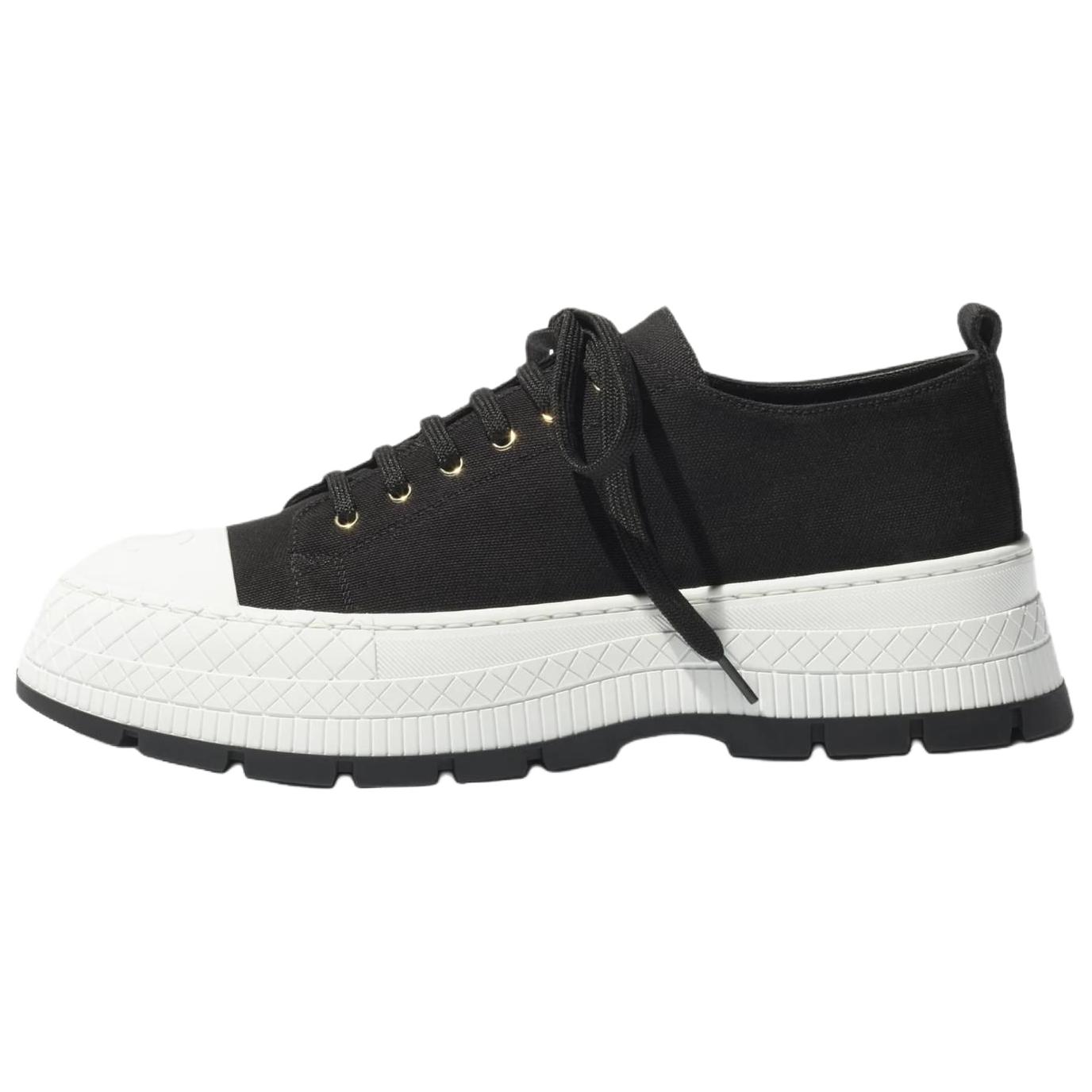 CHANEL 26P низкие кеды Canvas Women's Black