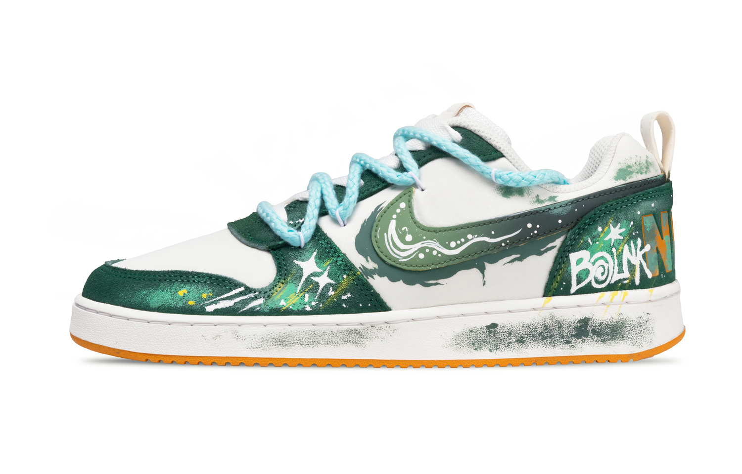 

Nike Кроссовки для скейтбординга Court Borough PRM Wild Green Trail мужские низкие с амортизацией и износостойкостью