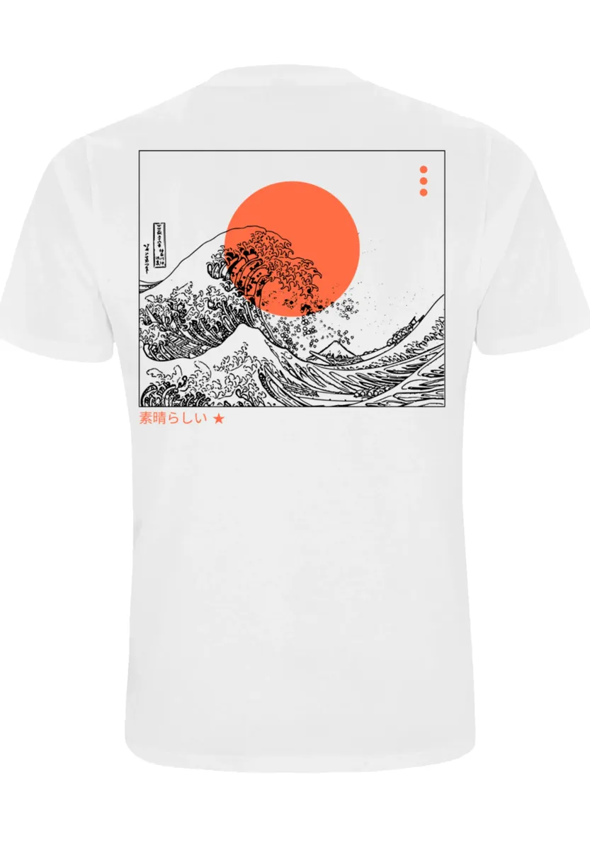 

F4NT4STIC Футболка "Kanagawa Wave Japan Wave", принт, белый