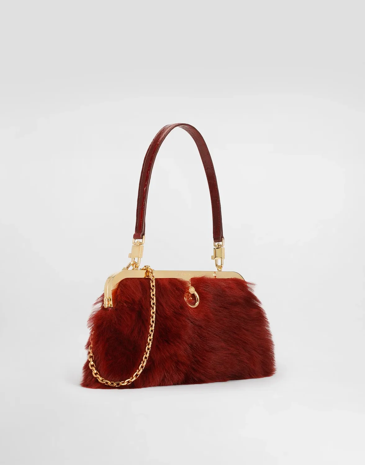 Сумка Amanda из овчины и крокодиловой кожи DOLCE & GABBANA, белый — фото 3