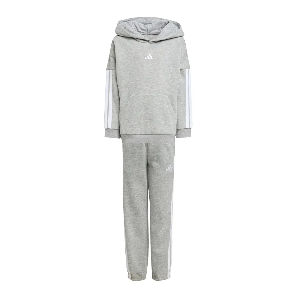 Спортивный костюм adidas 3 Stripes Essentials из флиса, серый — фото 3